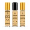 ScentFarm Luxury Perfume Body Oil Gift Set for Men and Women – 3 Pack Premium Quality Long Lasting Fragrance Oils, Alcohol Free Travel Size 10ML Roll On Collection, Crimson, Avanto, Vicious Elixir