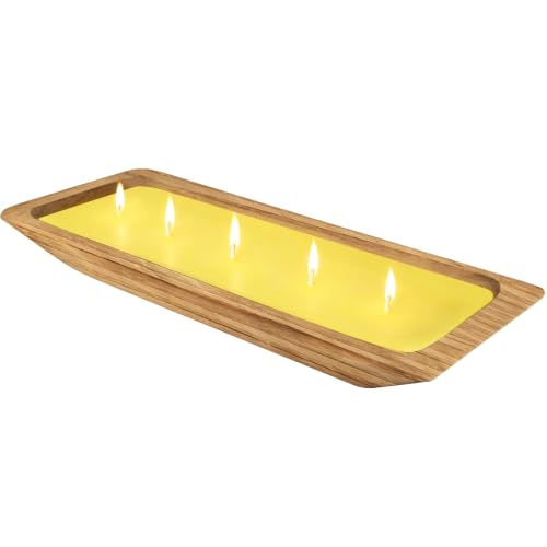 SCENTORINI Citronella Candles Outdoor Summer, 12.3oz Large Soy Wax Scented Candles with Wooden Bowl, Burning Time 13 Hours, for Patio, Indoor, Home, Garden Yard Camping Balcony, Backyard