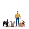 Schleich 81535 Piepmatz Parade Figure Set with Paul and Chickens