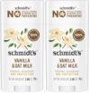Schmidt's Vanilla & Oat Milk Deodorant Stick, 100% Natural Ingredients, Vegan Friendly, Cruelty Free, 2.65 Ounce (Pack of 2)