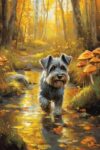 Schnauzer 500 Pieces Puzzle for Adults, Educational Intellectual Jigsaw Puzzle, Animal Fantasy Puzzles for Adults Fun Game 15.2 * 20.8 Inch