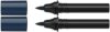 Schneider 040 Paint-It Twinmarker Cartridges (Brush Tip - Brush, Colour-Intensive Water-Based Ink for Use on Paper, > 95% Recycled Plastic) Pack of 2, Black 001