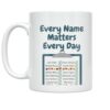 School Attendance Mug - Every Name Matters Every Day - 11 oz Ceramic