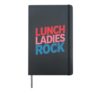 School Lunch Lady School Worker Cafeteria Lady Chef Cook Hardcover Journal, Black