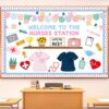 School Nurse Bulletin Board Decorations Set School Nurse Office Decor 79Pcs