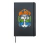 School saying "Blast off into first grade" Hardcover Journal, Black