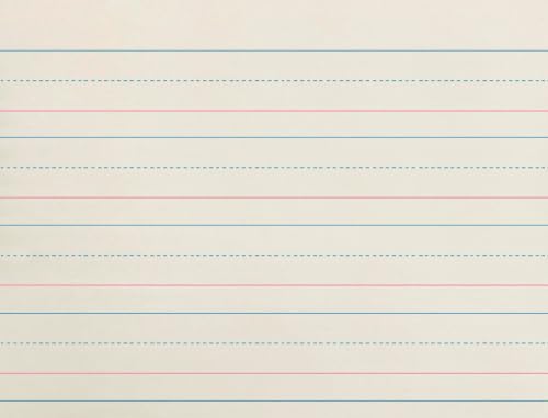 School Smart Zaner-Bloser Writing Paper, Handwriting Practice Lined Paper, Grade K Learning, 1-1/8 Inch Rule, 10-1/2 x 8 Inches, 500 Sheets (Pack of 10)