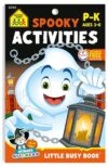 School Zone Spooky Halloween Activities Workbook: 48 Pages, Preschool, Kindergarten, Coloring Book, Mazes, Hidden Pictures, Dot to Dots, Stickers & Learning Games, Ages 3 to 6