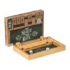 Schylling Shut the Box - Family Game of Strategy and Chance - Includes Collectible Wooden Game Box, Felt Bottom, Rounded Dice, and Detailed Instructions - Ages 6 and Up
