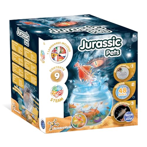 Science4you Jurassic Pets (Triops Family) - Water Dragons Kit, Grow Your Own Aquatic Sea Creatures, Science Kits for Kids Age 6+, Toys and Games, Gifts for 6+ Year Old Boys and Girls