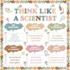 Science Bulletin Board Decorations Think Like a Scientist Poster Classroom Decor Elementary Science Lab Paper Cutouts for Back to School Teachers Chemistry Classroom Office Home Wall Door Decor