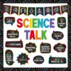 Science Bulletin Board Set Chalkboard Bright Classroom Decorations Science Talk Bulletin Board Decorations Educational Paper Cutouts for Elementary Middle School Decor Back to School Teacher Supplies