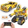 Sciencow 2-in-1 STEM Building Toys for Kids Ages 8-12, APP & Remote Controlled Robotic Building Blocks Kits, 901 Pcs Science Educational Gift for Boys Girls