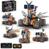 Sciencow 5 in 1 Space Robot Building Set, STEM Robotic Car Toy Kit, Remote & APP Controlled Building Robotics Toy, Christmas Birthday Gifts for Age 8-12 yrs Boys