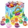 SCIONE 48 Pcs Animal Squishy Toys in Capsules, Animal Party Favors for Kids