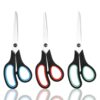 Scissors, 3-Pack 8" Heavy Duty Scissors with Ultra Sharp Blades and Comfort Grip Handles - For Office, Home, School, Sewing, and Crafts (Red, Green, Blue)