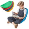 Scoop Rocker Chairs for Classroom, Portable Floor Seating with Back Support, Flexible Seating For Classroom Elementary, Plastic Reading Chair, Sensory Wobble Chair, Egg Chair Indoor, Multicolor, 4 Pcs