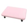 Scooter Board with PU Leather and Sponge Filling, Floor Scooter with 360° Swivel Wheels, Floor-standing Seated Scooter for Training Body Coordination(Pink,Small)