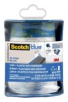 ScotchBlue Pre Plastic Painters Tape with Bladed Dispenser, 24 in x 30yd, Tape & Masking Film Combined in One Product, Static Cling to Stay in One Place, No Residue Masking Tape (PTD2093EL-24-S)