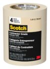 Scotch Contractor Grade Masking Tape, Tan, Tape for General Use, Multi-Surface Adhesive Tape, 1.41 Inches x 60.1 Yards, 4 Rolls