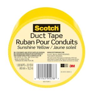 Scotch Duct Tape, Sunshine Yellow, 1.88 in. x 20 yd.