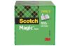 Scotch Magic Invisible Tape Refills, Matte-Finish 3/4 inch x 2592 inch (72 yd) per Roll, 3-inch Core for Dispensers, Pack of 2