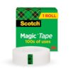 Scotch Magic Tape, Invisible, Home Office Supplies and Back to School Supplies for College and Classrooms, 1 Roll