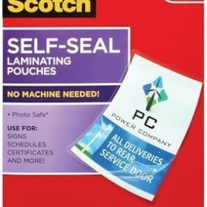 Scotch Self-Seal Laminating Pouches,No Laminator Needed,Letter Size 9.0 in x 11.5 in,(Pack of 300)