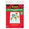 Scotch Self-Seal Single-Sided Laminating Sheets, Letter Size 9 in x 12 in, 10-Pack
