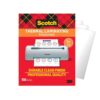 Scotch Thermal Laminating Pouches, 100 Count, Clear, 5 mil., Laminate Business Cards, Banners and Essays, Ideal Office or School Supplies, Fits Letter Sized (8.9 in. × 11.4 in.) Paper
