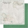 Scrapbook Customs 30895 Theodore Roosevelt National Park Map and Words North Dakota 12" x 12" Double-Sided Cardstock Scrapbook Paper - 1 Sheet