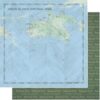 Scrapbook Customs 30896 Virgin Islands National Park Map and Words 12" x 12" Double-Sided Cardstock Scrapbook Paper - 1 Sheet