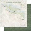 Scrapbook Customs 30897 Voyageurs National Park Map and Words Minnesota 12" x 12" Double-Sided Cardstock Scrapbook Paper - 1 Sheet