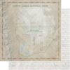 Scrapbook Customs 30898 White Sands National Park Map and Words New Mexico 12" x 12" Double-Sided Cardstock Scrapbook Paper - 1 Sheet
