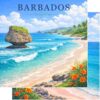 Scrapbook Customs 31334 Bridgetown Barbados Cruise Port 12" x 12" Double-Sided Cardstock Scrapbook Paper - 1 Sheet