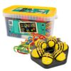 Screen-Free Programming: See & Say Bee-Bot Classpack with Free Spaghetti EDU - 6 Stands - Coding Robotics & Writing Skills Aid Bundle