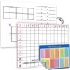 SCRIBBLEDO 11" x 14" Dry Erase Multiplication Chart Whiteboard Double Sided Multiplication Table White Board for Homeschool Classroom Students Math Manipulative for All Ages