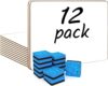 SCRIBBLEDO Small Dry Erase Boards 12 Pack 9x12 Double Sided with Erasers