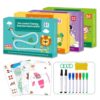 Scribble Smart Workbook, Tracing Books for Kids Ages 3-5, Handwriting Practice Workbook, Pen Control and Tracing Book Wipe Clean, Montessori Educational Fine Motor Toddler Learning Toys(L1-L4 Set)