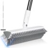 Scrub Brush with Long Handle, Extends to 55", Pivoting Head & Stiff Bristles for Bathtub, Shower, Tile, Grout, Patio & Concrete Cleaning