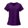 Scrubs for Women Curved Side Split Short Sleeve 3 Pockets Medical Uniforms