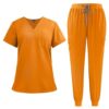Scrubs for Women Set - Stretch V-Neck Top & Jogger Pant with 5 Pockets