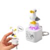 Seagull Mine Button Keychain 2 Pack with Type-C - Rechargeable Real Sound & LED Light Mechanical Click Fidget for Adults Stress Relief Desk Toy, Mine Seagull Keychain Set