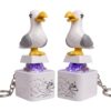 Seagull Mine Sound Button Keychain - Rechargeable Fidget Clicker with Real Sound & LED Light for Adults (2Pcs)