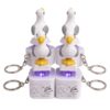 Seagull Mine Sound Button Keychain - Rechargeable Fidget Clicker with Real Sound & LED Light for Adults (4Pcs)
