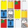 Seajan 12 Pcs Teacher Clipboard Bulk Back to School Appreciation Gift 8.7" x 12.6" Preschool Teachers Clip Board A4 Size Plastic Clipboard for Teacher Classroom School Office Supplies (Classic)