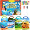 Search and Find Books for Kids 3-5, Reusable Preschool Learning Activities, Perfect Road Trip Car Airplane Games, Educational Toys, Busy Books for 3 4 5 6 Year Old Boys Girl Christmas Birthday Gifts