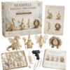 Seashell Fantasy Creatures DIY Craft Kit, 4 PCS DIY Fantasy Creature Craft Set, Ocean Art Craft Supplies Creative Activity Home Decor Unique Handmade Gift (A.)