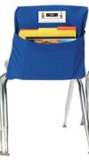 Seat Sack Student Chair Storage Pocket - 15", Single Pocket, Classroom Chair Organizer for Student Desks, Durable Over-the-Chair Storage, Blue, 1-Pack