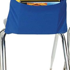 Seat Sack Student Chair Storage Pocket - 15", Single Pocket, Classroom Chair Organizer for Student Desks, Durable Over-the-Chair Storage, Blue, 1-Pack